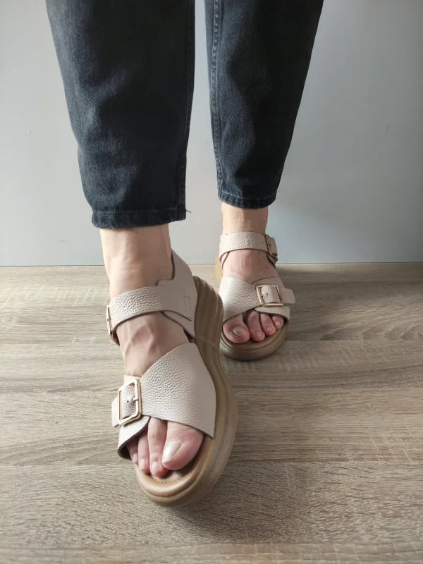 SANDALE CASUAL DAMA PASS 60012D C5-N BEJ - imagine 4