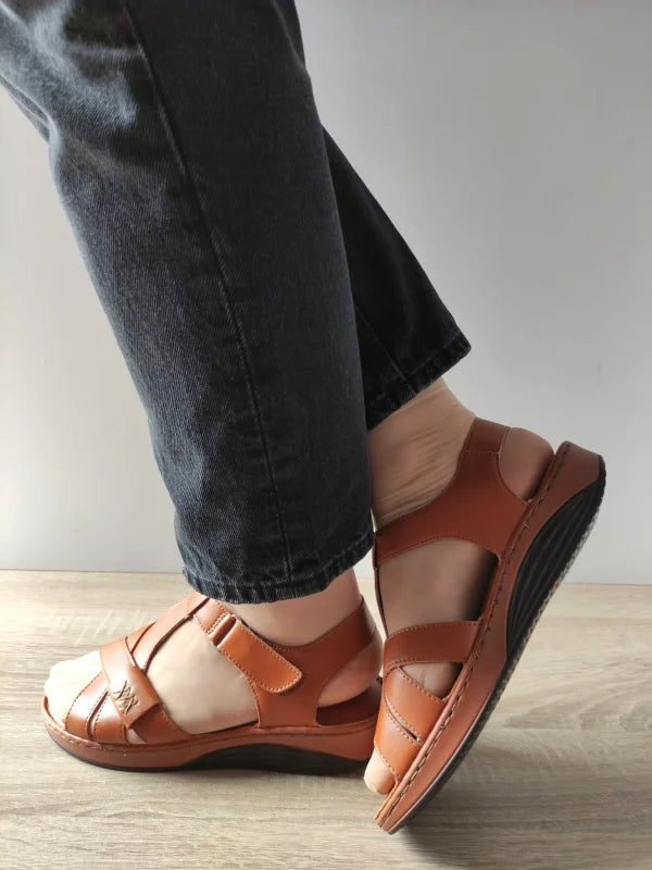 SANDALE CASUAL DAMA PASS 60021B 02-N MARO CAMEL - imagine 4