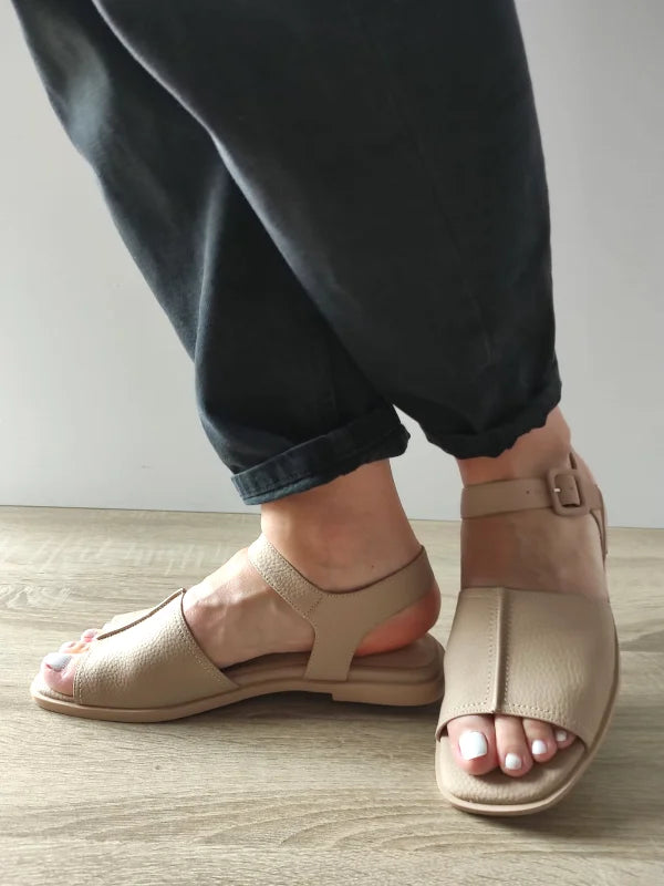 SANDALE CASUAL DAMA PASS 60031D 03-N BEJ (APRICOT) - imagine 2
