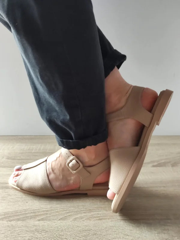 SANDALE CASUAL DAMA PASS 60031D 03-N BEJ (APRICOT) - imagine 3