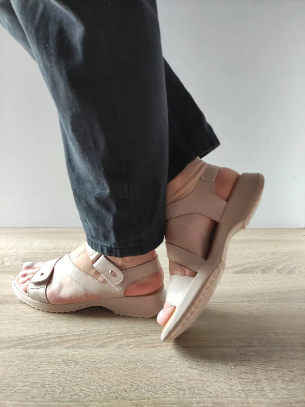 SANDALE CASUAL DAMA PASS 70447 03-N BEJ - imagine 4