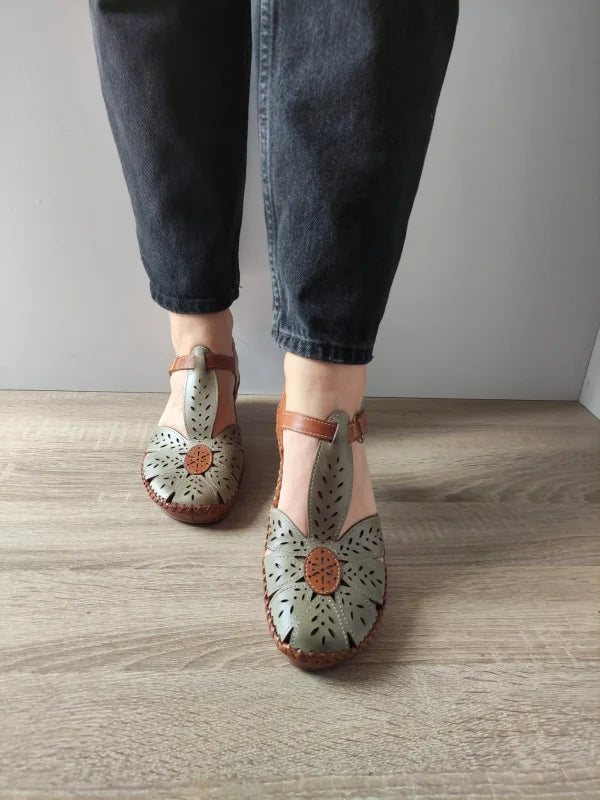 SANDALE CASUAL DAMA PIKOLINOS 655-0841C1 MARO + OLIVE - imagine 4