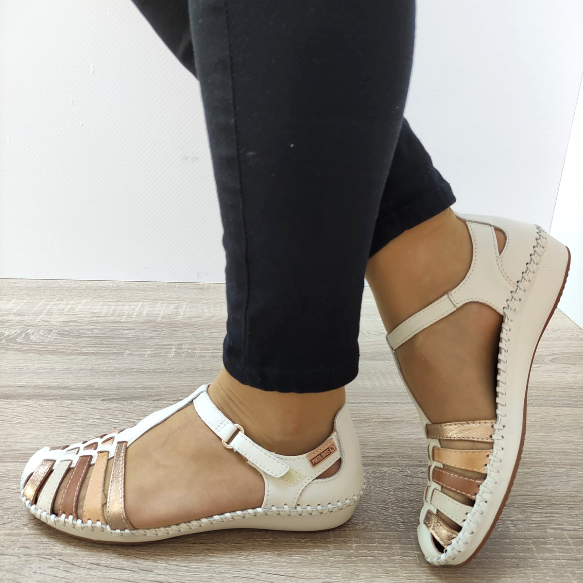 SANDALE CASUAL DAMA PIKOLINOS 655-0843C2 BEJ - imagine 2