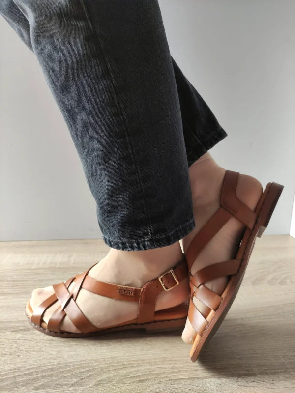 SANDALE CASUAL DAMA PIKOLINOS W0X-0556ST MARO BRANDY - imagine 2