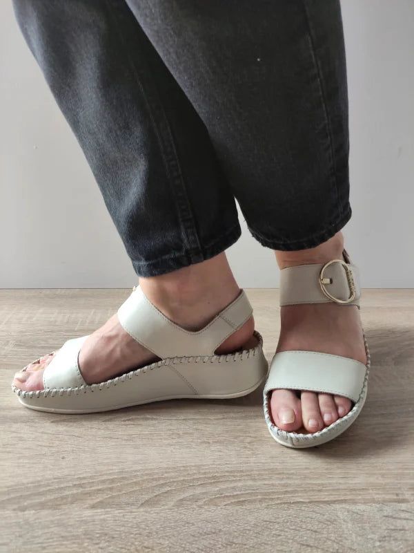 SANDALE CASUAL DAMA PIKOLINOS W1C-0709 CREM NATA - imagine 2