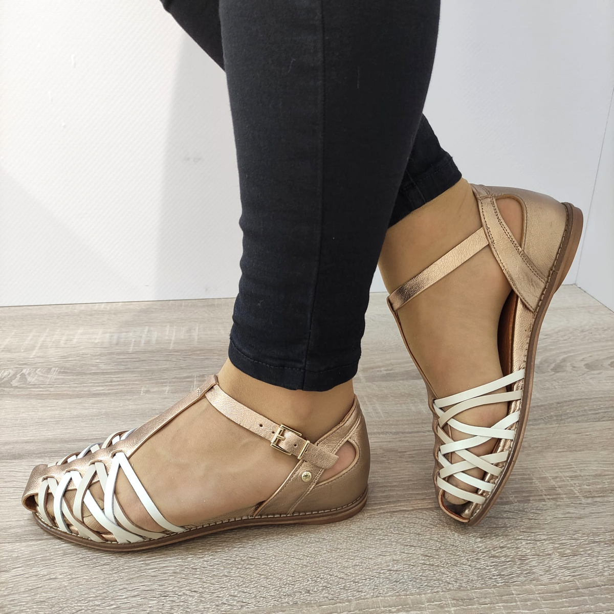 SANDALE CASUAL DAMA PIKOLINOS W3D-0665CLC1 CREM - imagine 2