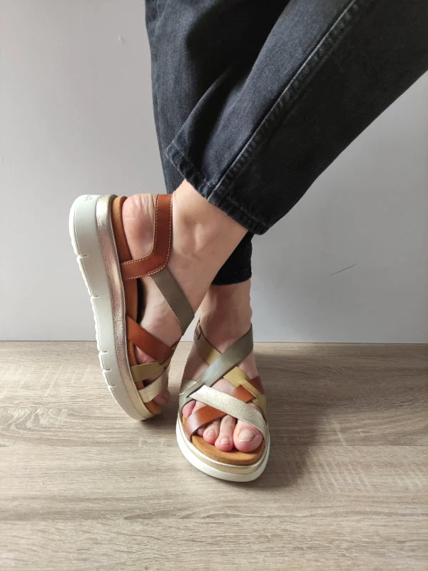SANDALE CASUAL DAMA PIKOLINOS W4N-0650C1 BRANDY + CIT - imagine 3