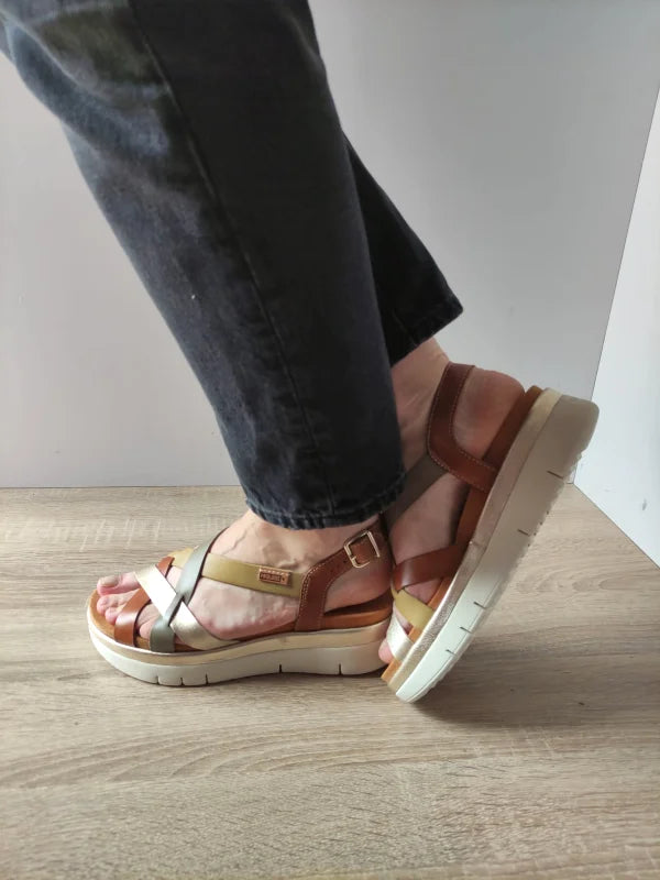 SANDALE CASUAL DAMA PIKOLINOS W4N-0650C1 BRANDY + CIT - imagine 5