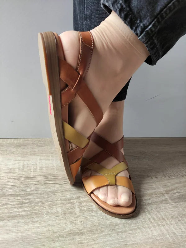 SANDALE CASUAL DAMA PIKOLINOS W8Q-0894C1 BRANDY CU OLIVE - imagine 3