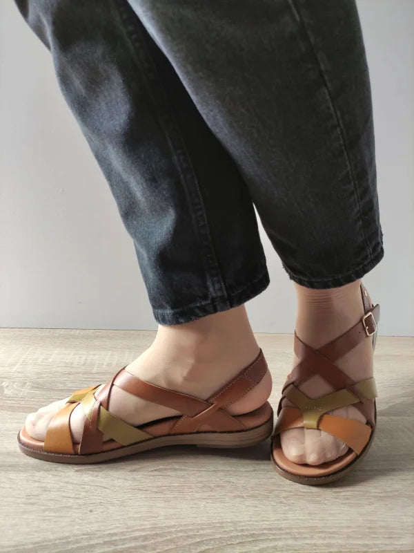 SANDALE CASUAL DAMA PIKOLINOS W8Q-0894C1 BRANDY CU OLIVE - imagine 2