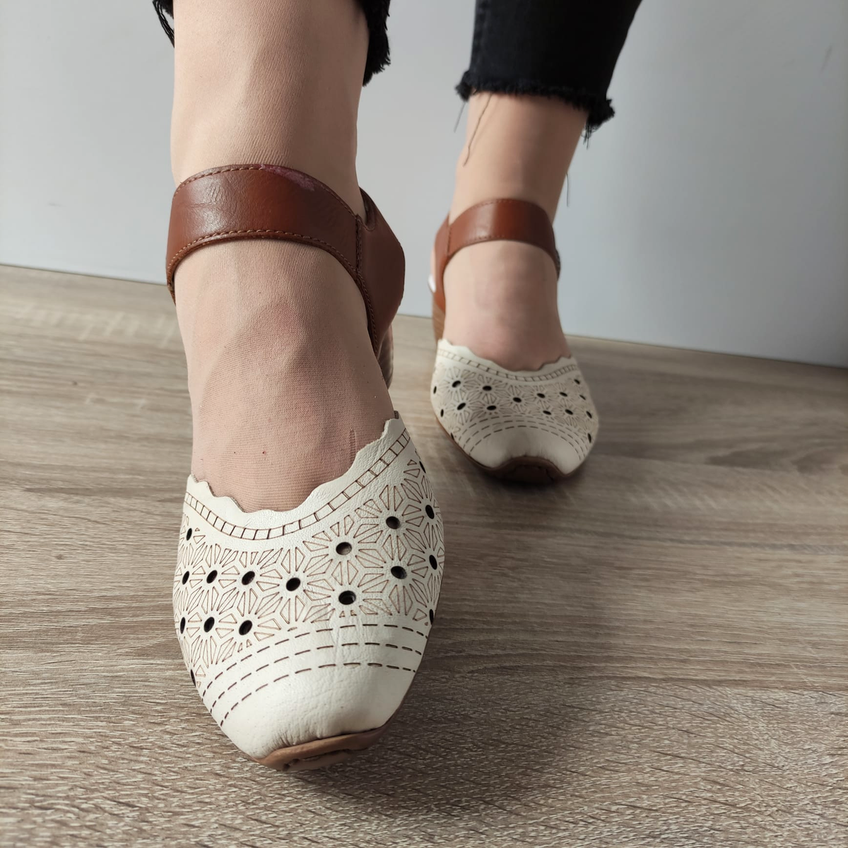 SANDALE CASUAL DAMA RIEKER 43703-60 BEJ + MARO - imagine 4