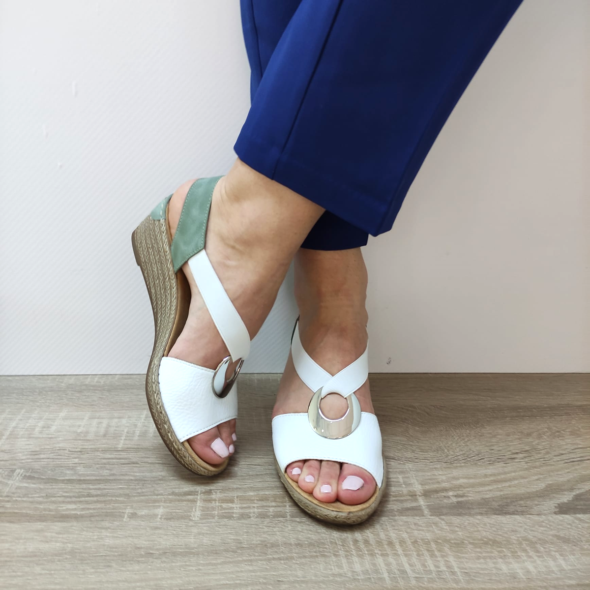 SANDALE CASUAL DAMA RIEKER 624H6-80 ALBE - imagine 10