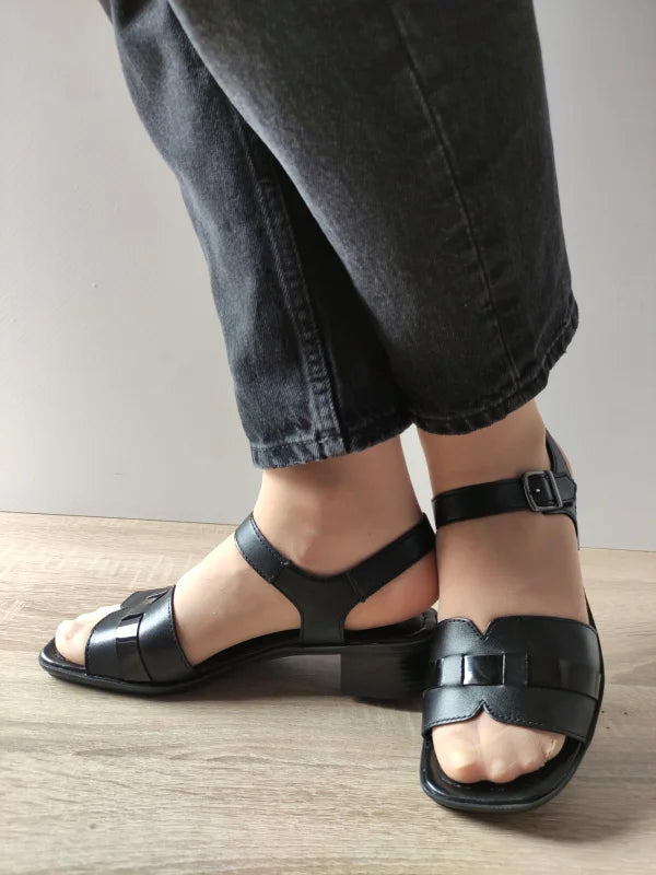 SANDALE CASUAL DAMA RIEKER 62685-00 NEGRE - imagine 2
