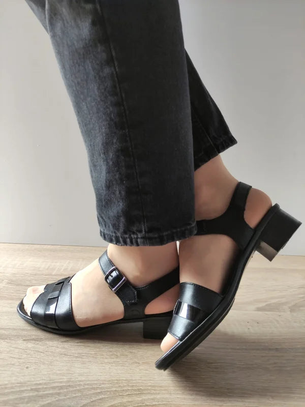 SANDALE CASUAL DAMA RIEKER 62685-00 NEGRE - imagine 3