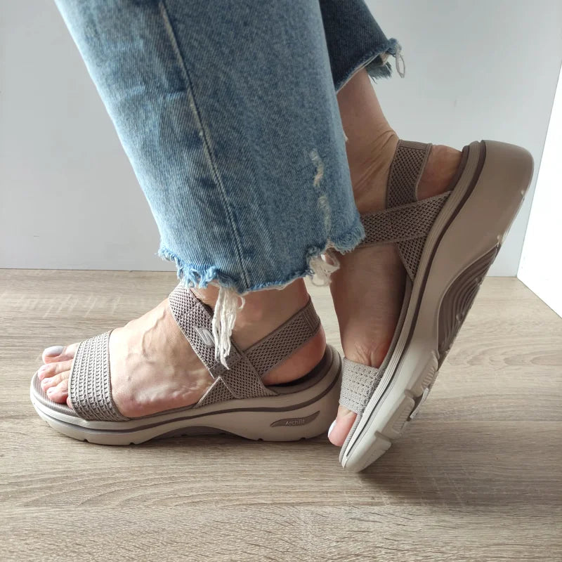 SANDALE CASUAL DAMA SKECHERS 140874 TPE - imagine 3