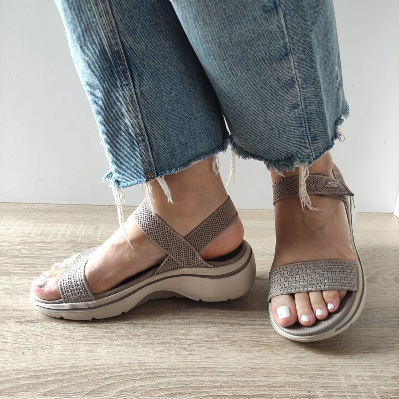 SANDALE CASUAL DAMA SKECHERS 140874 TPE - imagine 2