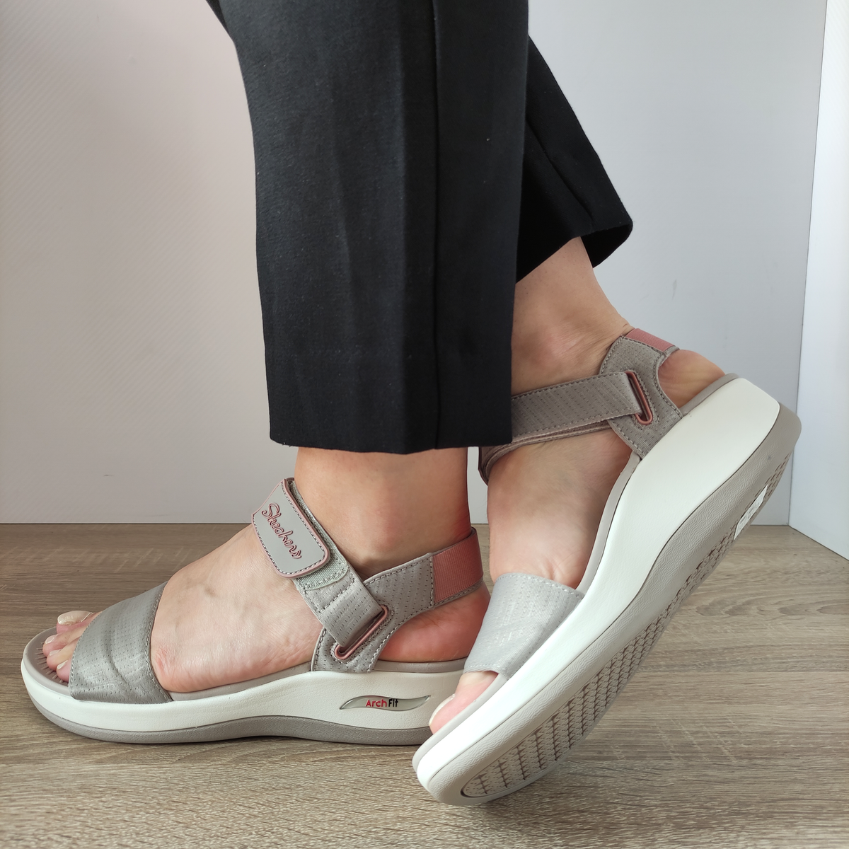SANDALE CASUAL DAMA SKECHERS 163310 TPPK - imagine 3