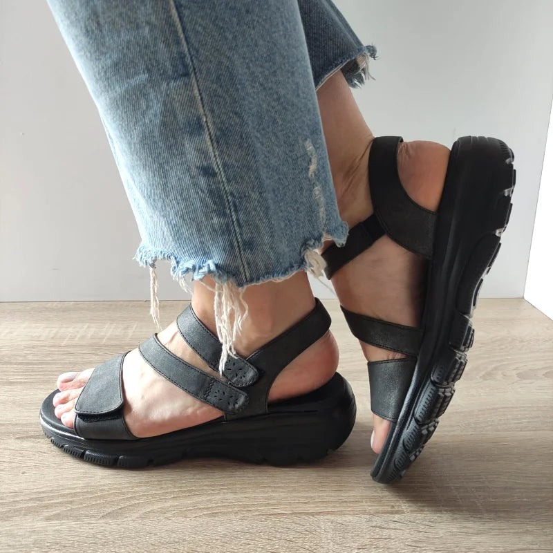 SANDALE CASUAL DAMA SKECHERS 163532 BBK - imagine 4