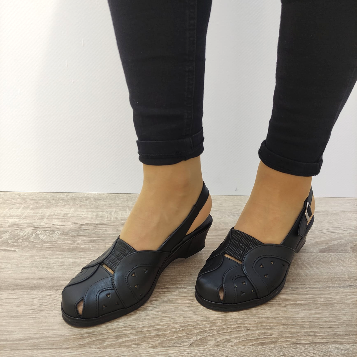 SANDALE CASUAL DAMA SUAVE 0019T 01-N NEGRE - imagine 5