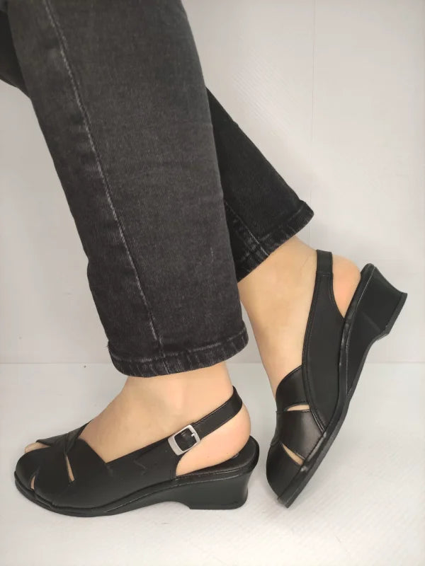 SANDALE CASUAL DAMA SUAVE 0111T ROMA 01-N NEGRE - imagine 5