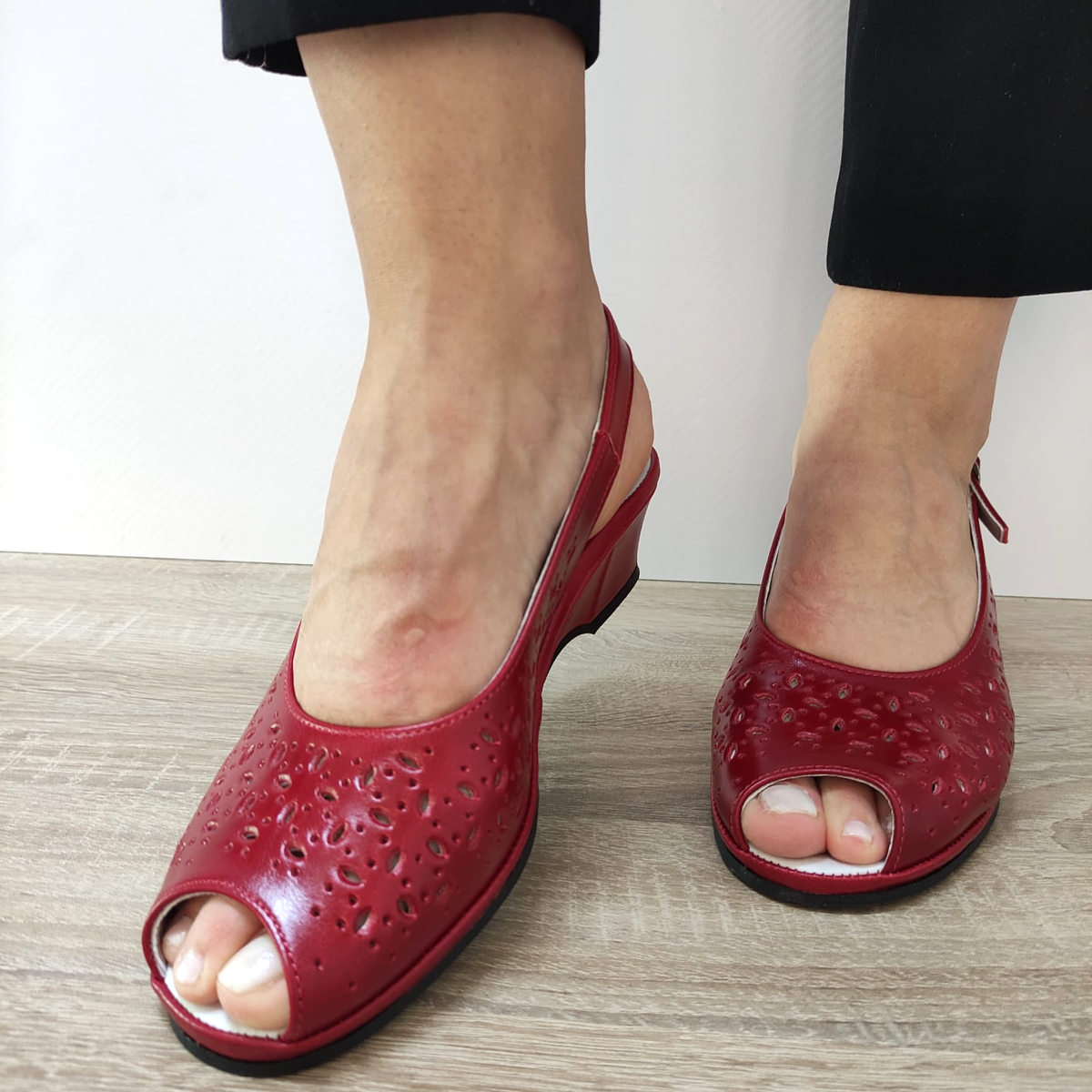 SANDALE CASUAL DAMA SUAVE 0279P ROMA 05-N BORDO - imagine 5