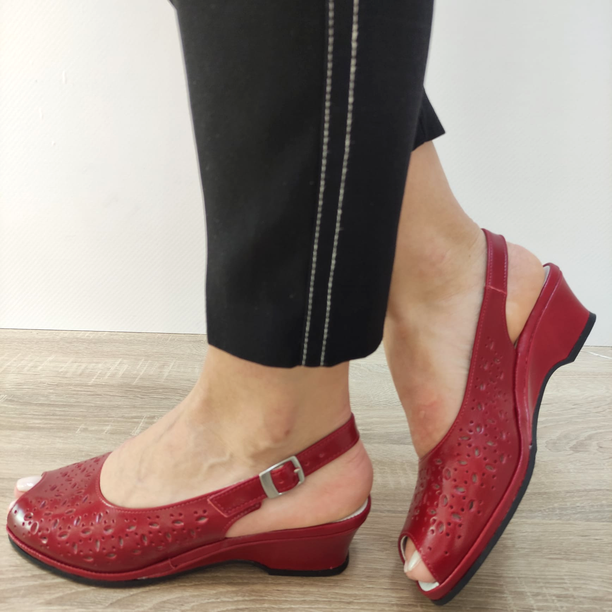 SANDALE CASUAL DAMA SUAVE 0279P ROMA 05-N BORDO - imagine 2