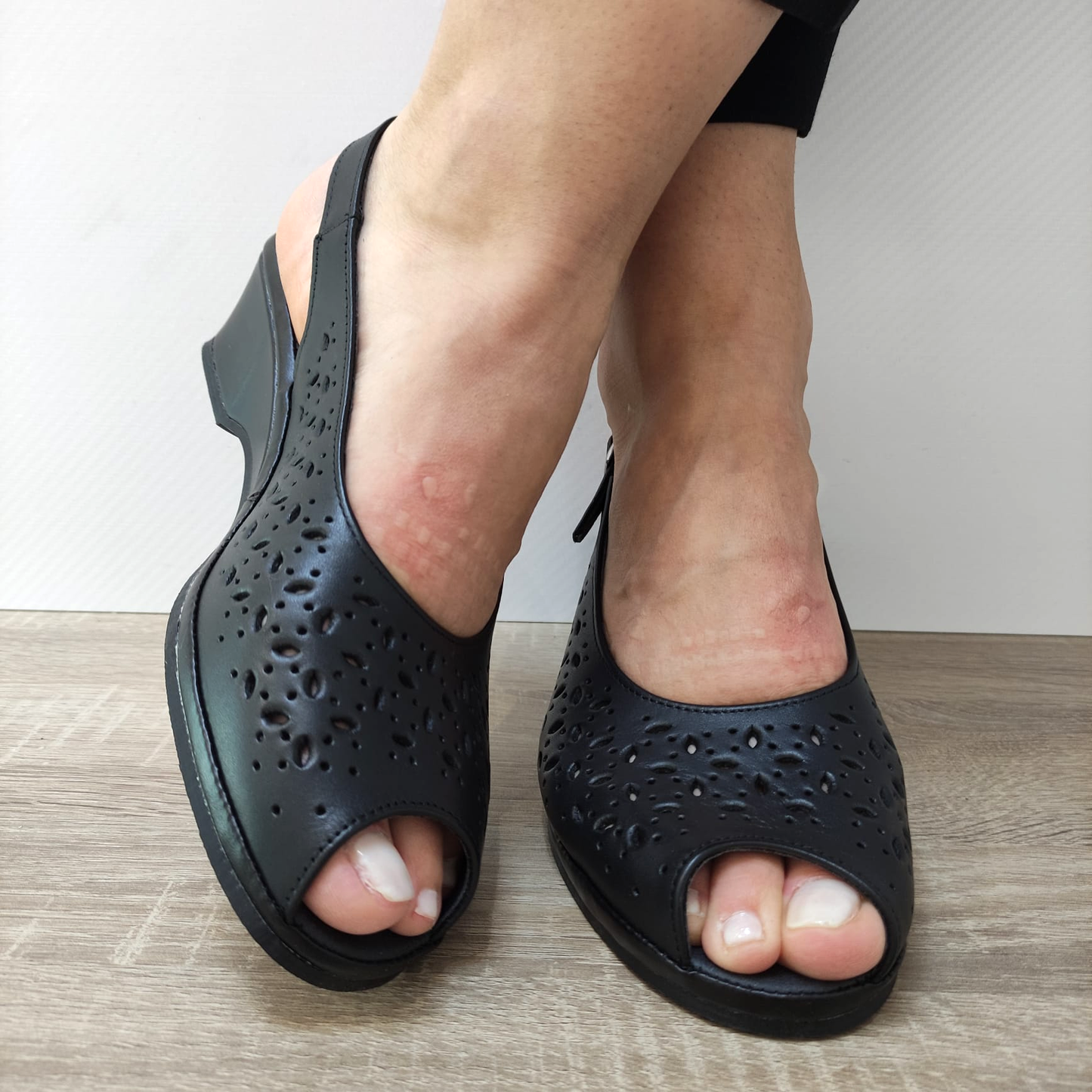 SANDALE CASUAL DAMA SUAVE 0279PT ROMA 01-N NEGRE