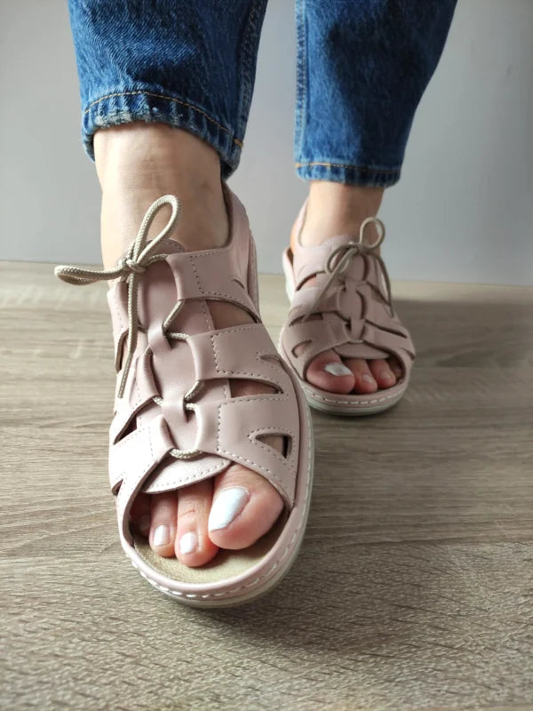 SANDALE CASUAL DAMA SUAVE 0904PT PARIS 30-N ROZ NUDE - imagine 3