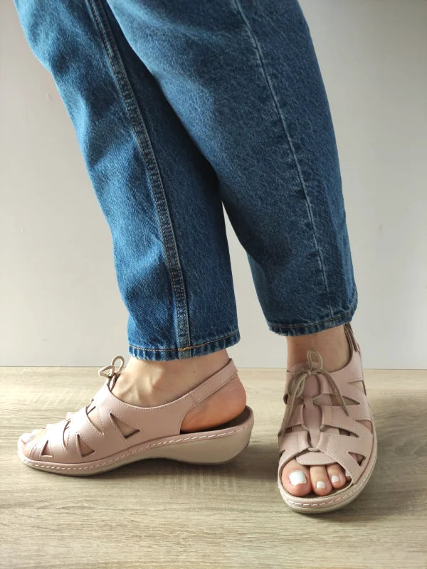 SANDALE CASUAL DAMA SUAVE 0904PT PARIS 30-N ROZ NUDE - imagine 2