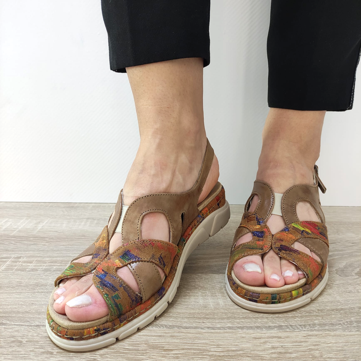 SANDALE CASUAL DAMA SUAVE 12503VT MOSTAR 76-N MARO - imagine 5