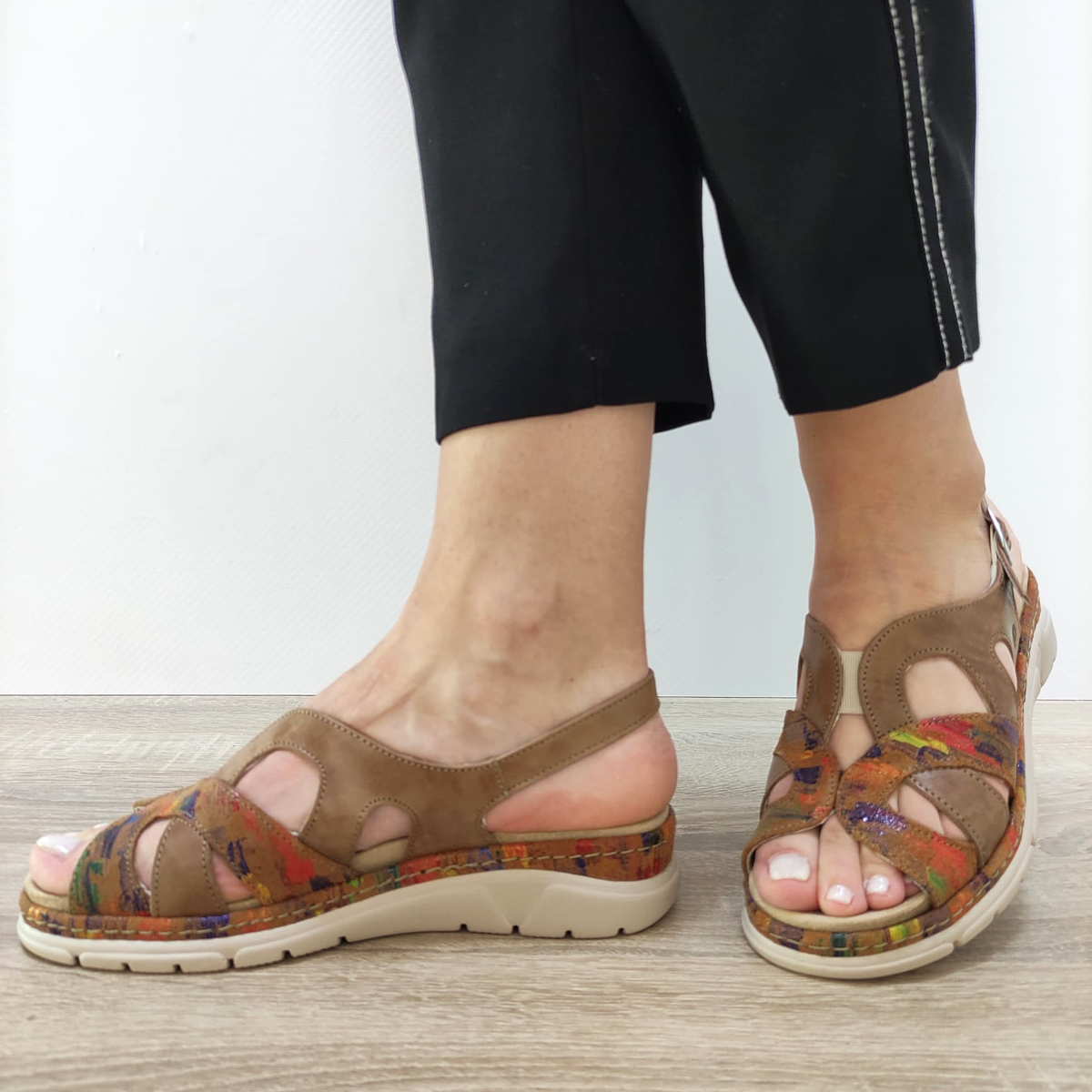 SANDALE CASUAL DAMA SUAVE 12503VT MOSTAR 76-N MARO - imagine 3