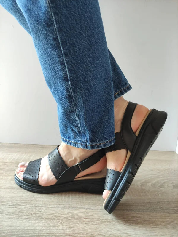 SANDALE CASUAL DAMA SUAVE 12514GT MOSTAR 01-N NEGRE - imagine 3