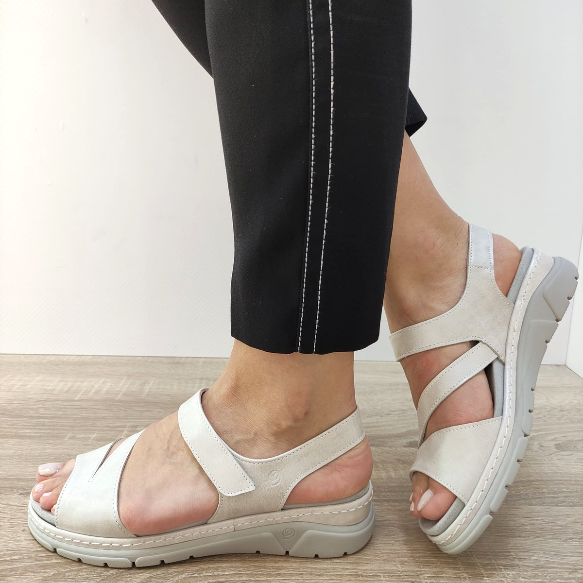 SANDALE CASUAL DAMA SUAVE 12523T MOSTAR C5-N GRI DESCHIS - imagine 6