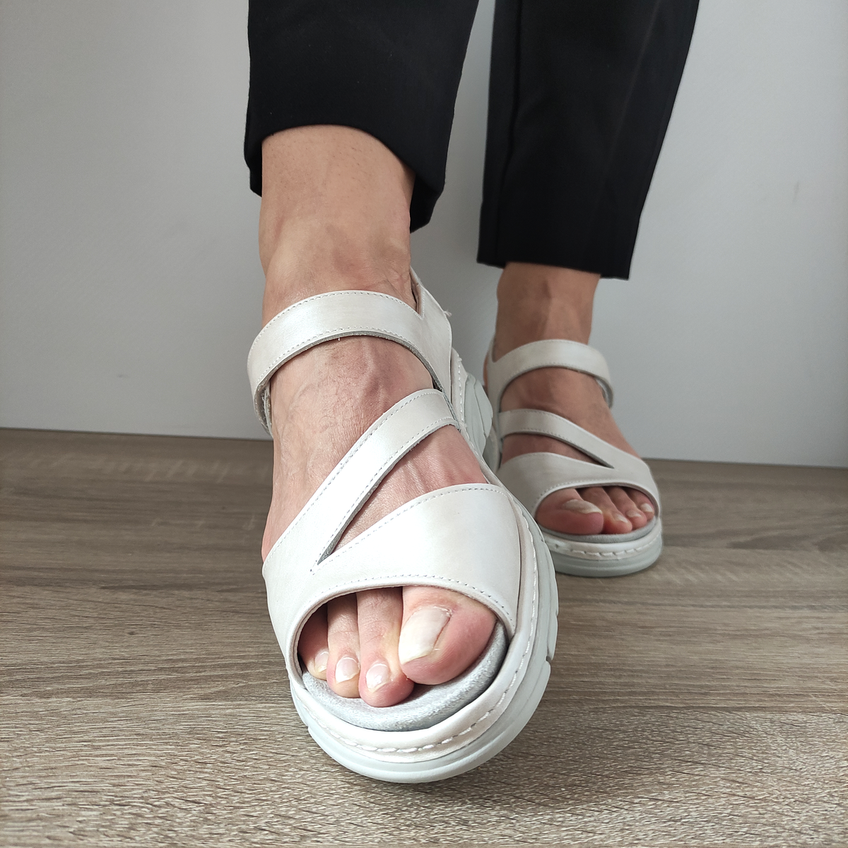 SANDALE CASUAL DAMA SUAVE 12523T MOSTAR C5-N GRI DESCHIS - imagine 4