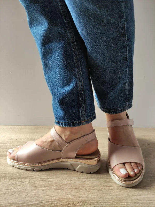 SANDALE CASUAL DAMA SUAVE 12528VT MOSTAR C5-N ROZ NUDE - imagine 2
