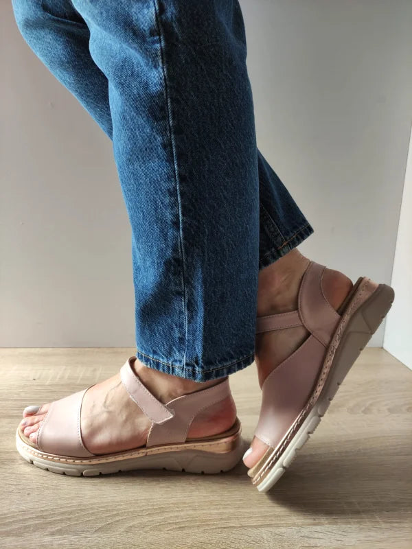 SANDALE CASUAL DAMA SUAVE 12528VT MOSTAR C5-N ROZ NUDE - imagine 3