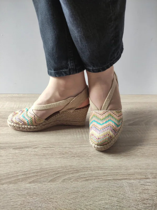 SANDALE CASUAL DAMA TAMARIS 29603-44 BEJ + MULTICOLOR - imagine 2