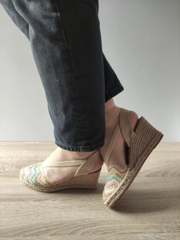 SANDALE CASUAL DAMA TAMARIS 29603-44 BEJ + MULTICOLOR - imagine 4
