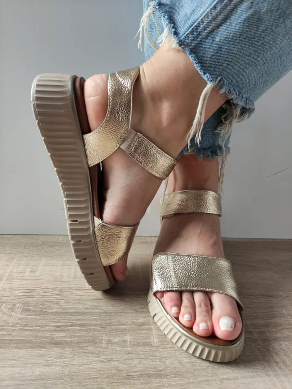 SANDALE CASUAL DAMA TAMARIS 88720-44 GOLD - imagine 4