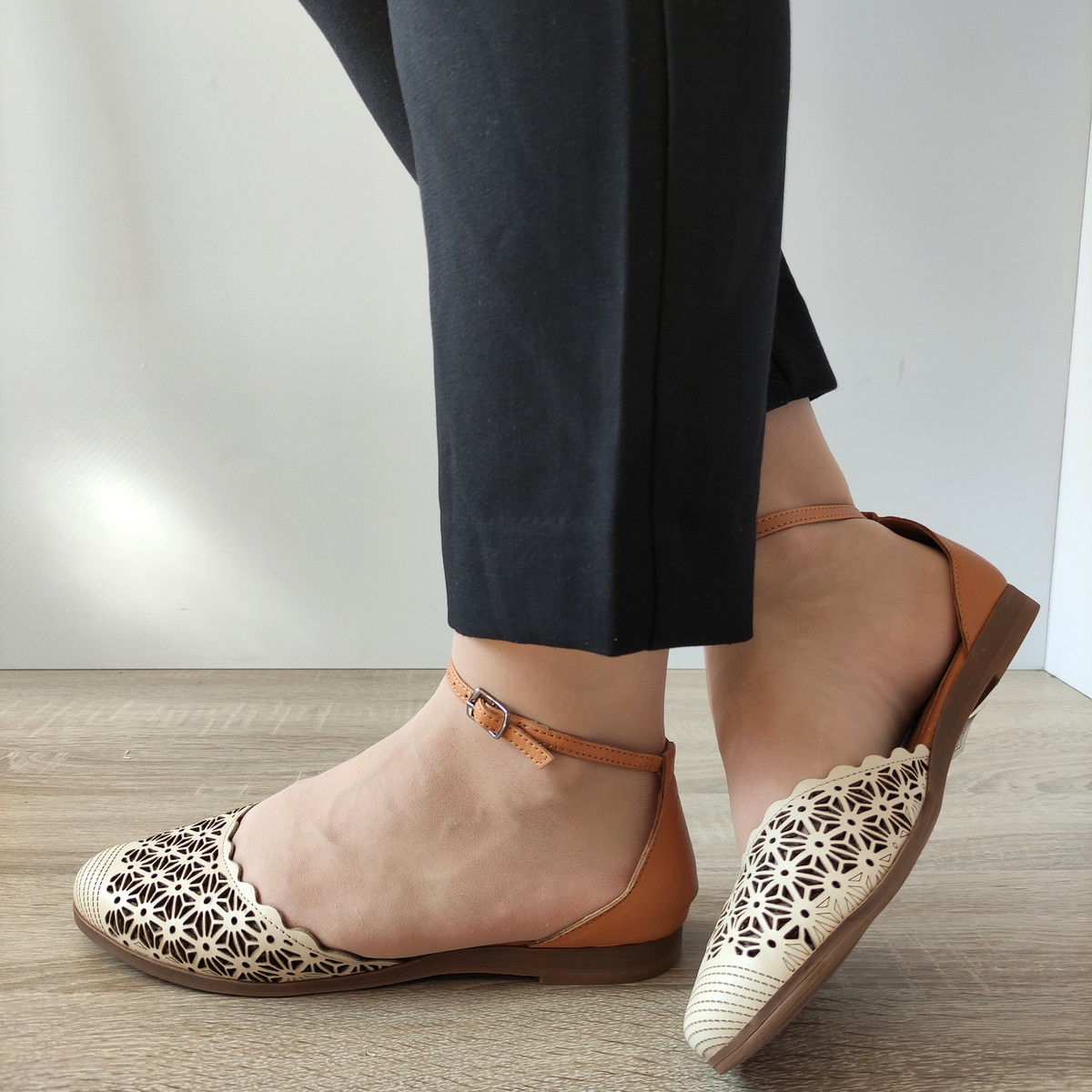 SANDALE DAMA CASUAL CASPIAN 182 BEJ CU CAMEL - imagine 3