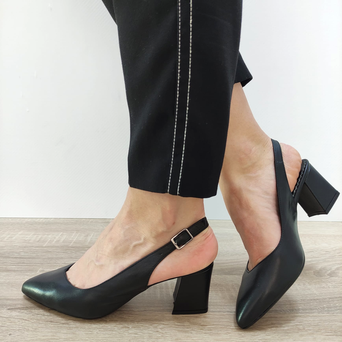 SANDALE ELEGANTE DAMA ANNA VIOTTI D34-24118 NEGRE - imagine 2