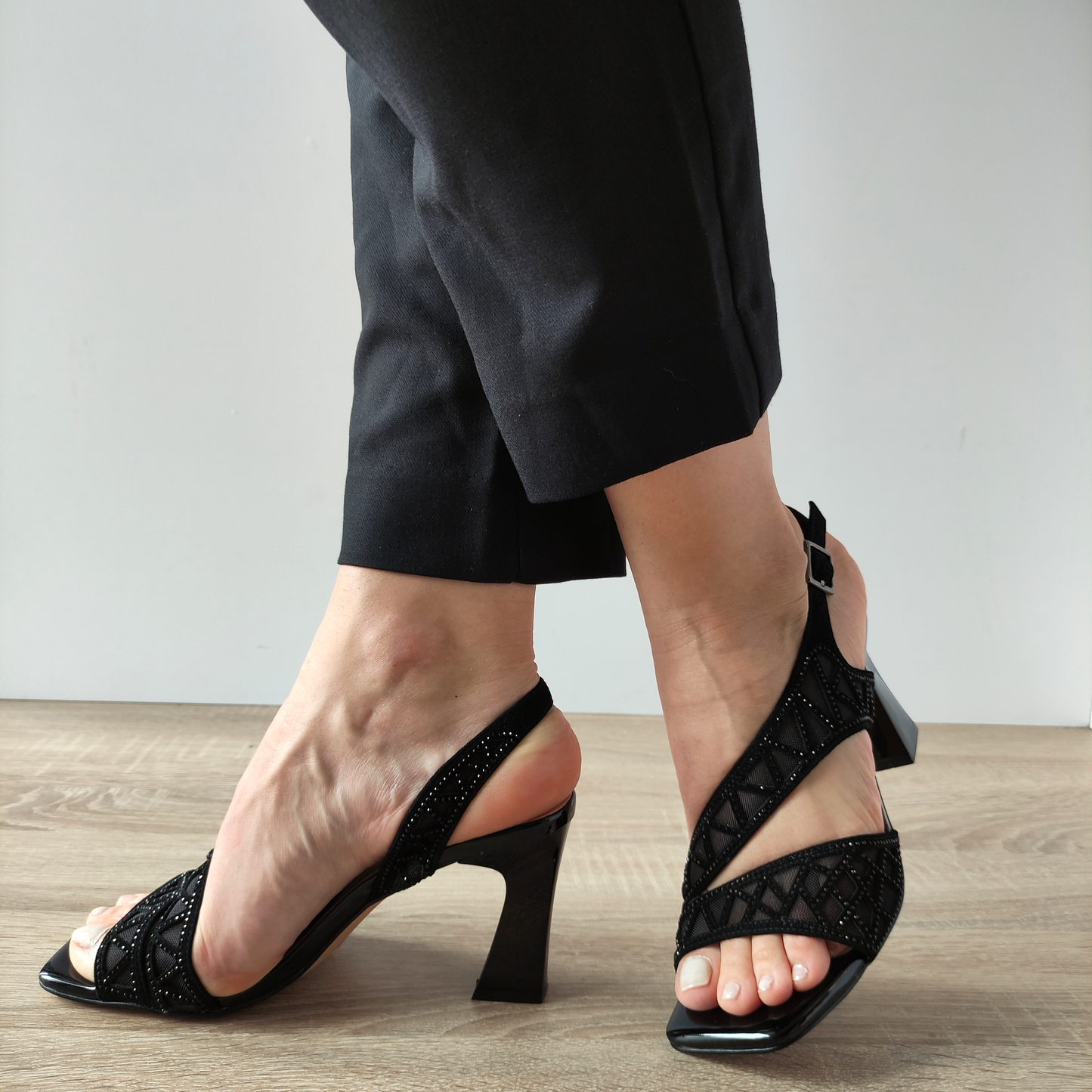 SANDALE ELEGANTE DAMA EPICA 40069A 01-Z NEGRE VELUR