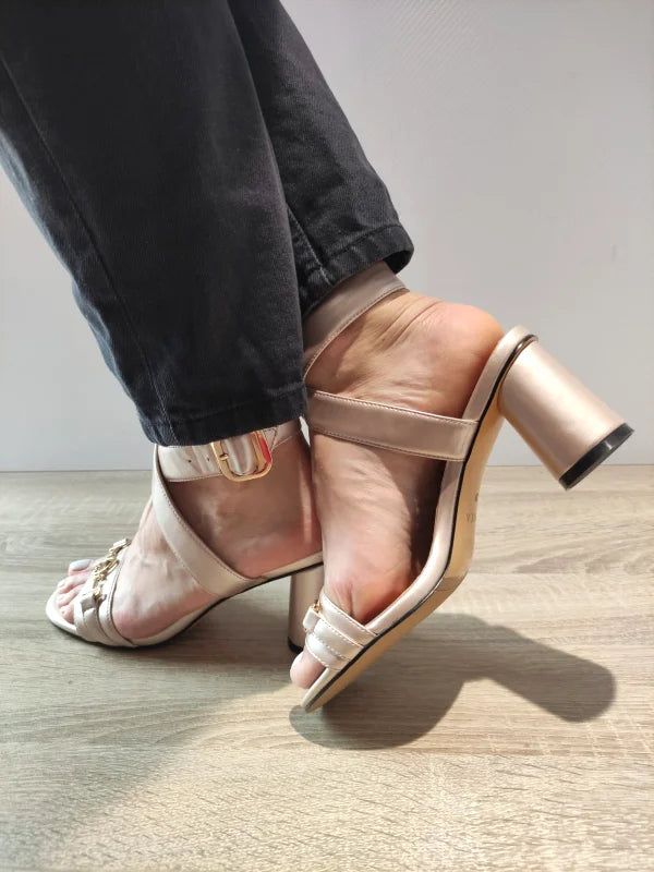 SANDALE ELEGANTE DAMA EPICA YM285H2 NUDE METALIC