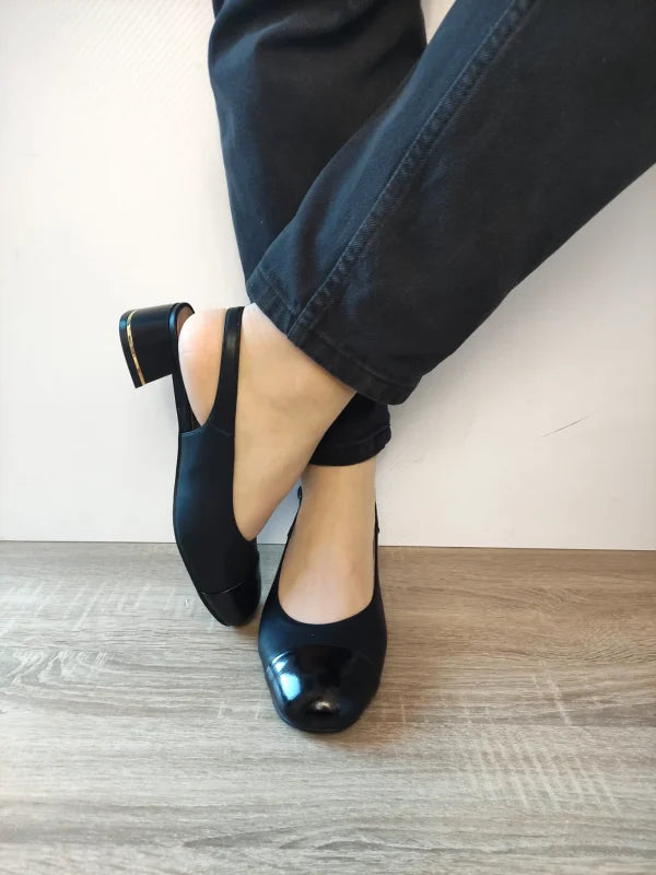 SANDALE ELEGANTE DAMA KARISMA 60005A 01-N NEGRE CU LAC