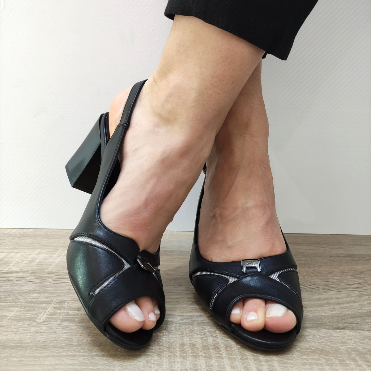 SANDALE ELEGANTE DAMA PASS 20001 A01-N NEGRE - imagine 4