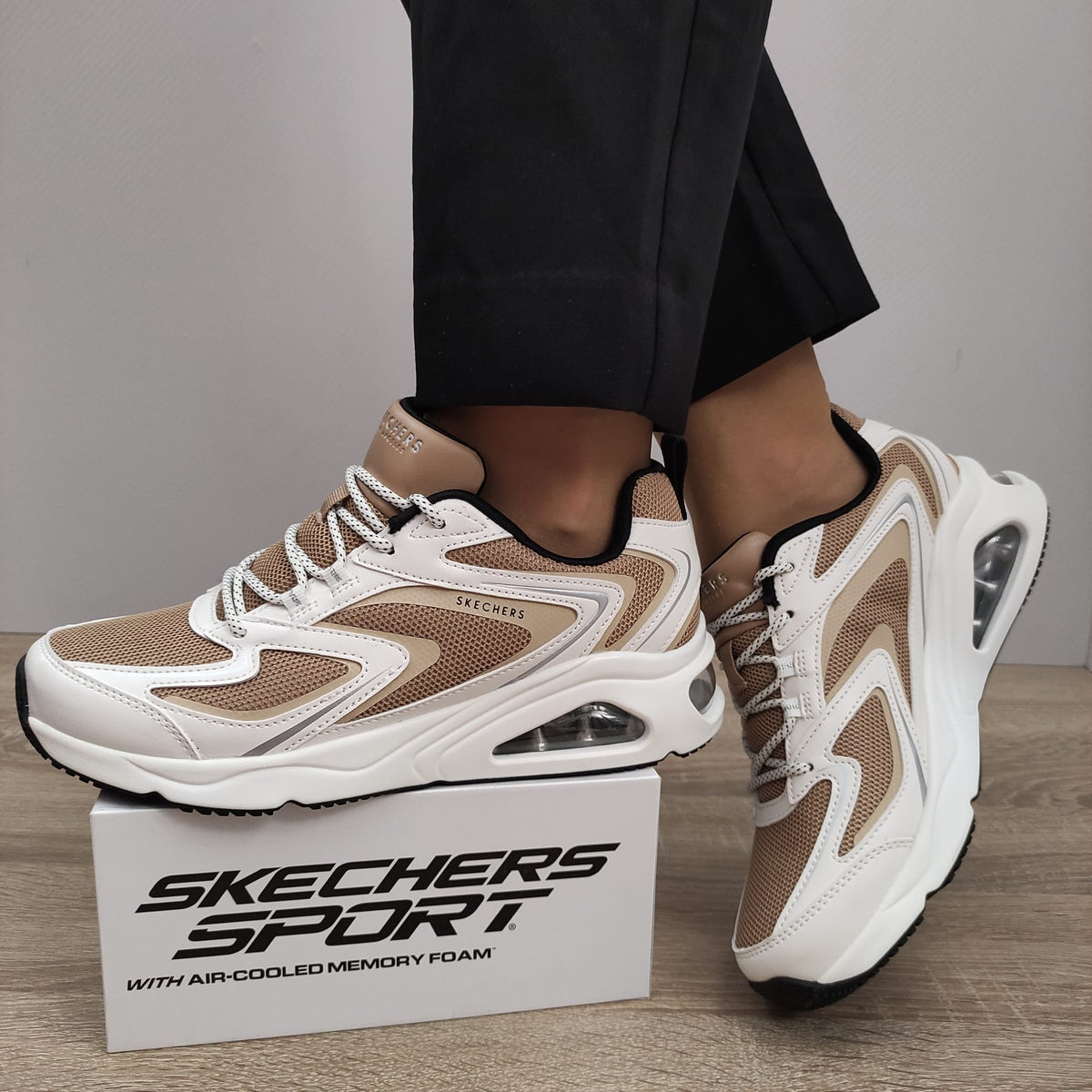 PANTOFI SPORT DAMA SKECHERS 177421 WTAN - imagine 2