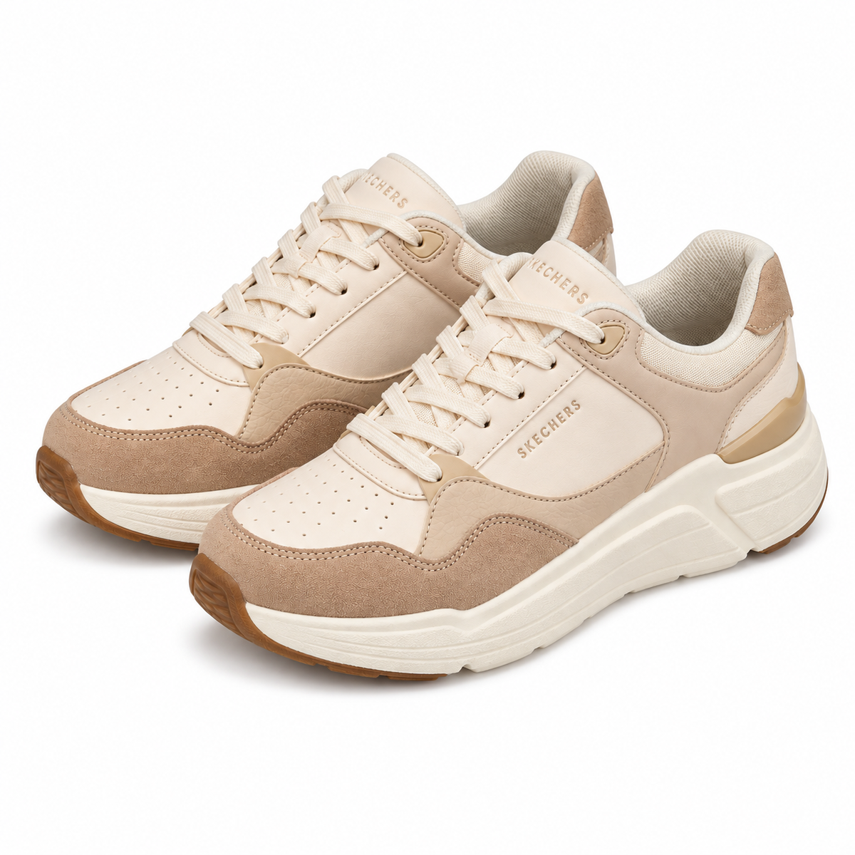 PANTOFI CASUAL DAMA SKECHERS 190133 NTMT BEJ NATURAL