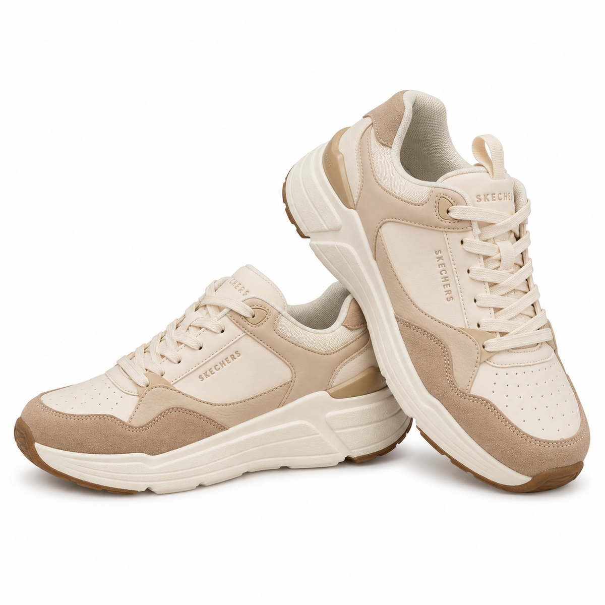 PANTOFI CASUAL DAMA SKECHERS 190133 NTMT BEJ NATURAL
