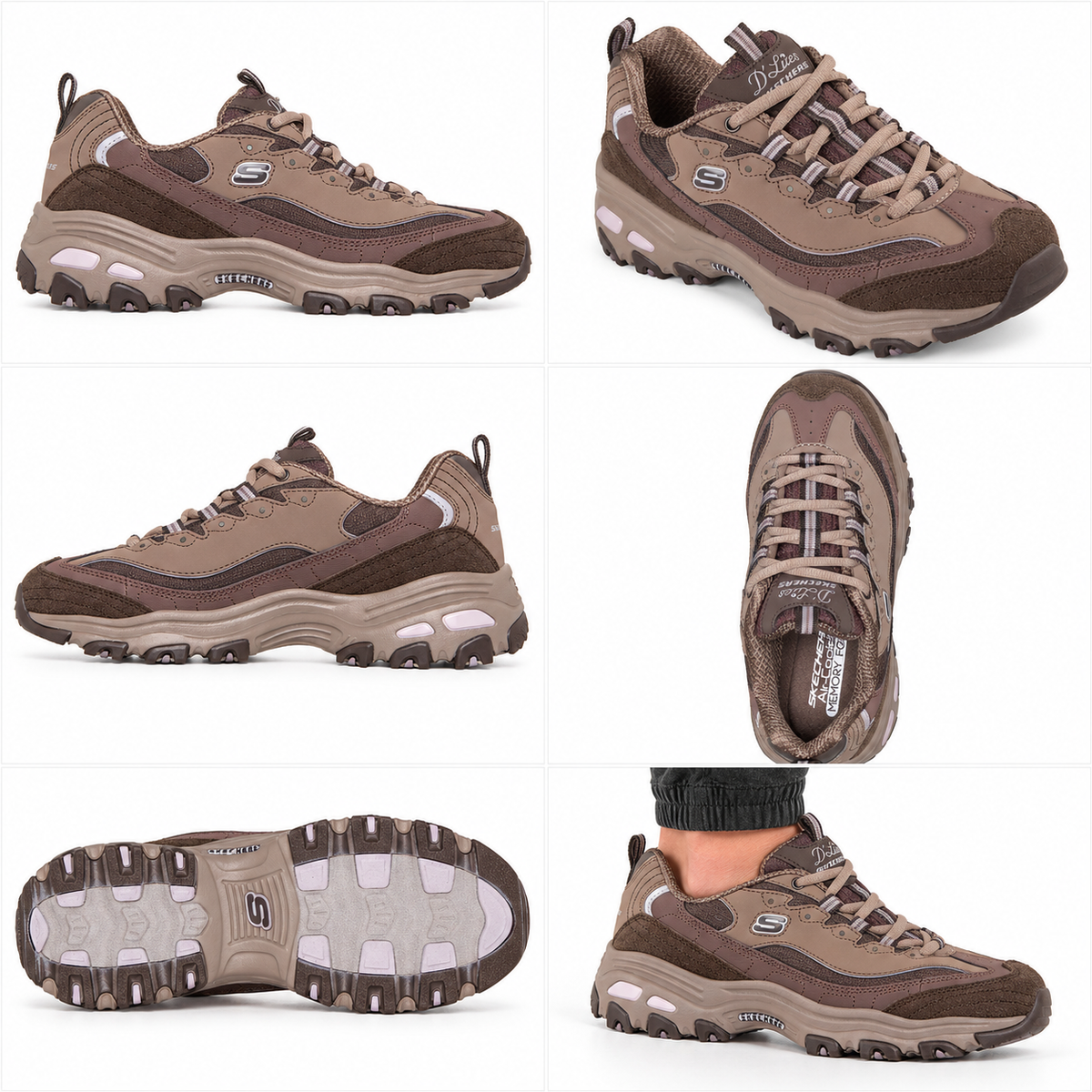 Pantofi Sport Damă Skechers 150872 Maro ciocolatiu