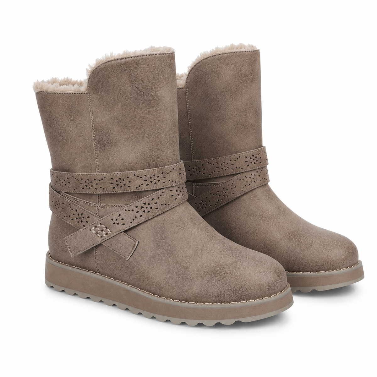 CIZME CASUAL DAMA SKECHERS 167116 TPE TAUPE